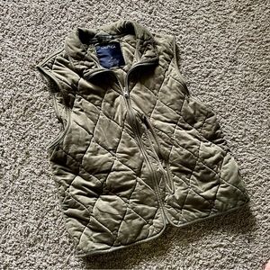 Nautica Polyester Medium Women Army Green Vest Fall Winter Mountain Outdoors